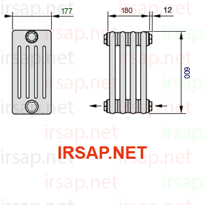Радиатор IRSAP Tesi 50600/4 T08 CL 01
